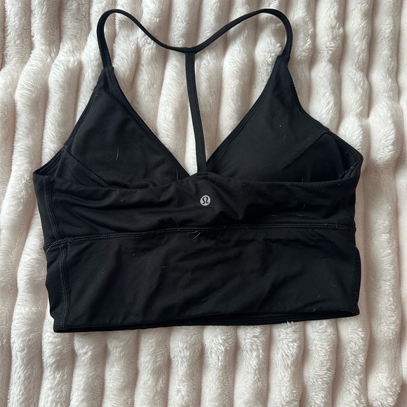 Black Sports Bra with Racerback and Wide Band - Picture 2 of 3
